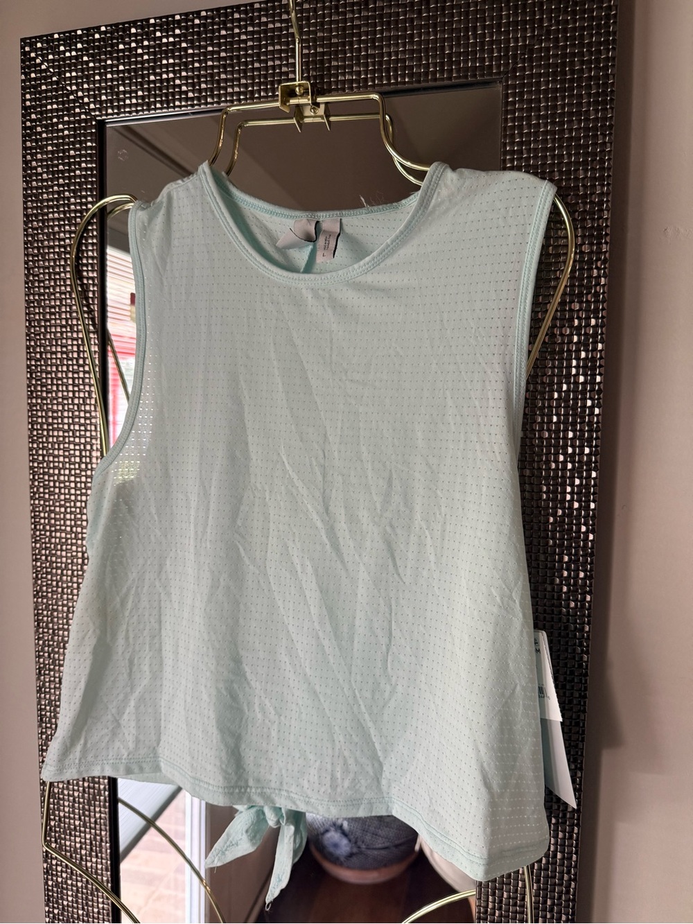 Girl’s Nordstrom Light Mint Sleeveless Tie-Hem Tank